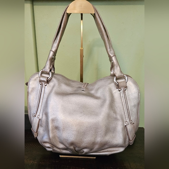 CELINE Authentic Bittersweet Gold Metallic Leather Shoulder Bag Puse Hobo Italy - Picture 5 of 16